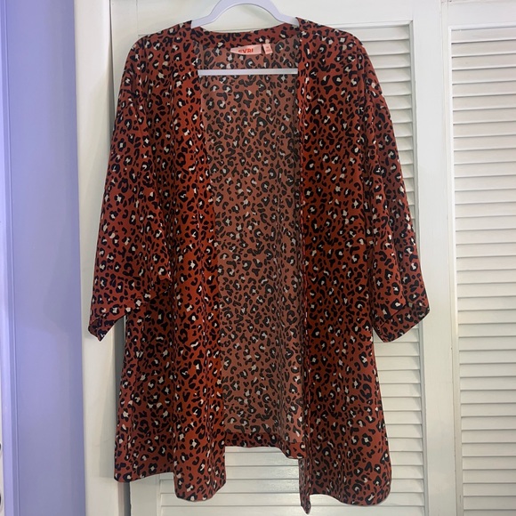 Evri leopard cardigan size 1X - Picture 1 of 5